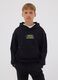 Black oversized pure cotton gaming hoodie for boys_1