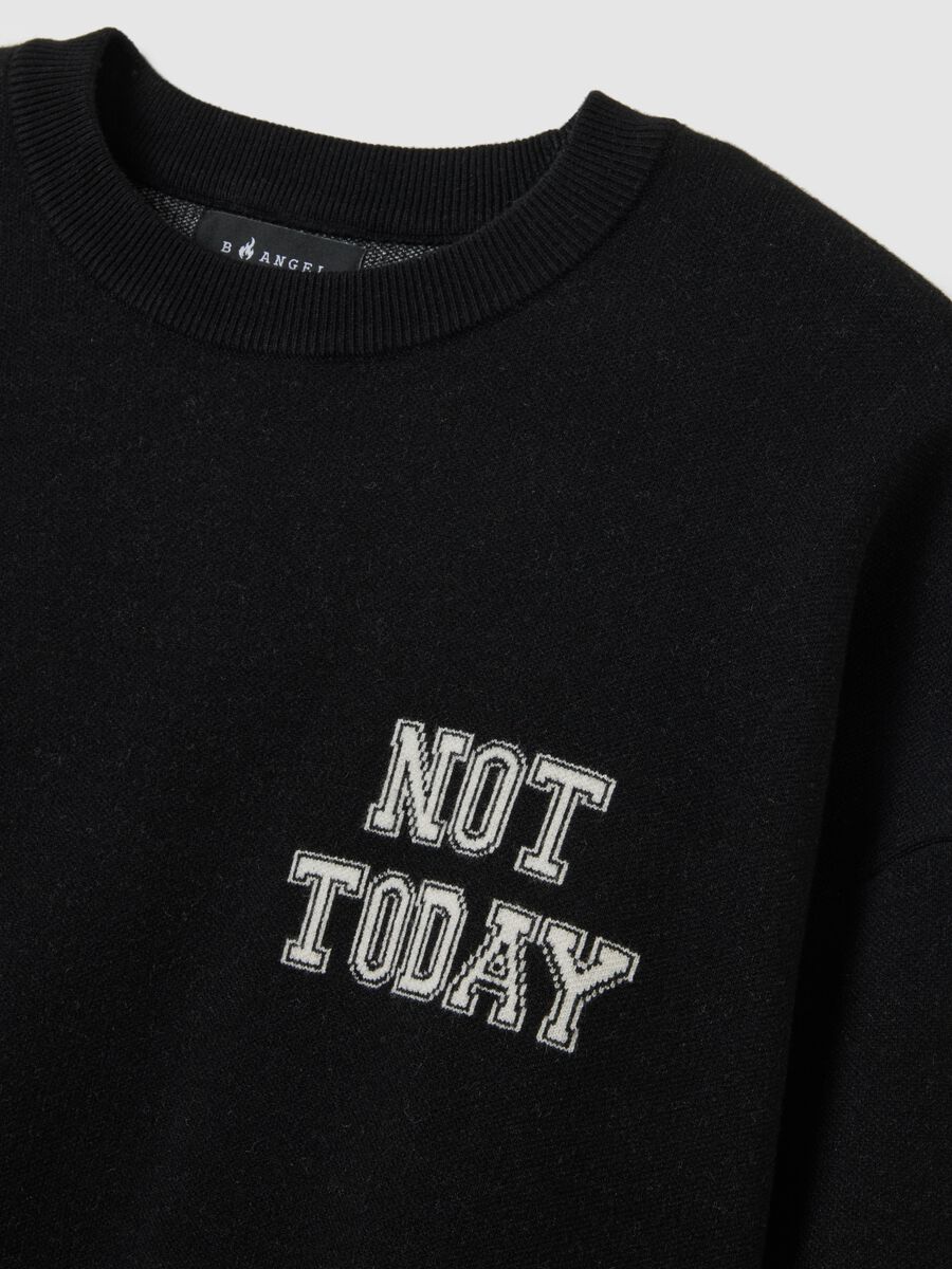 Black regular fit jumper_5
