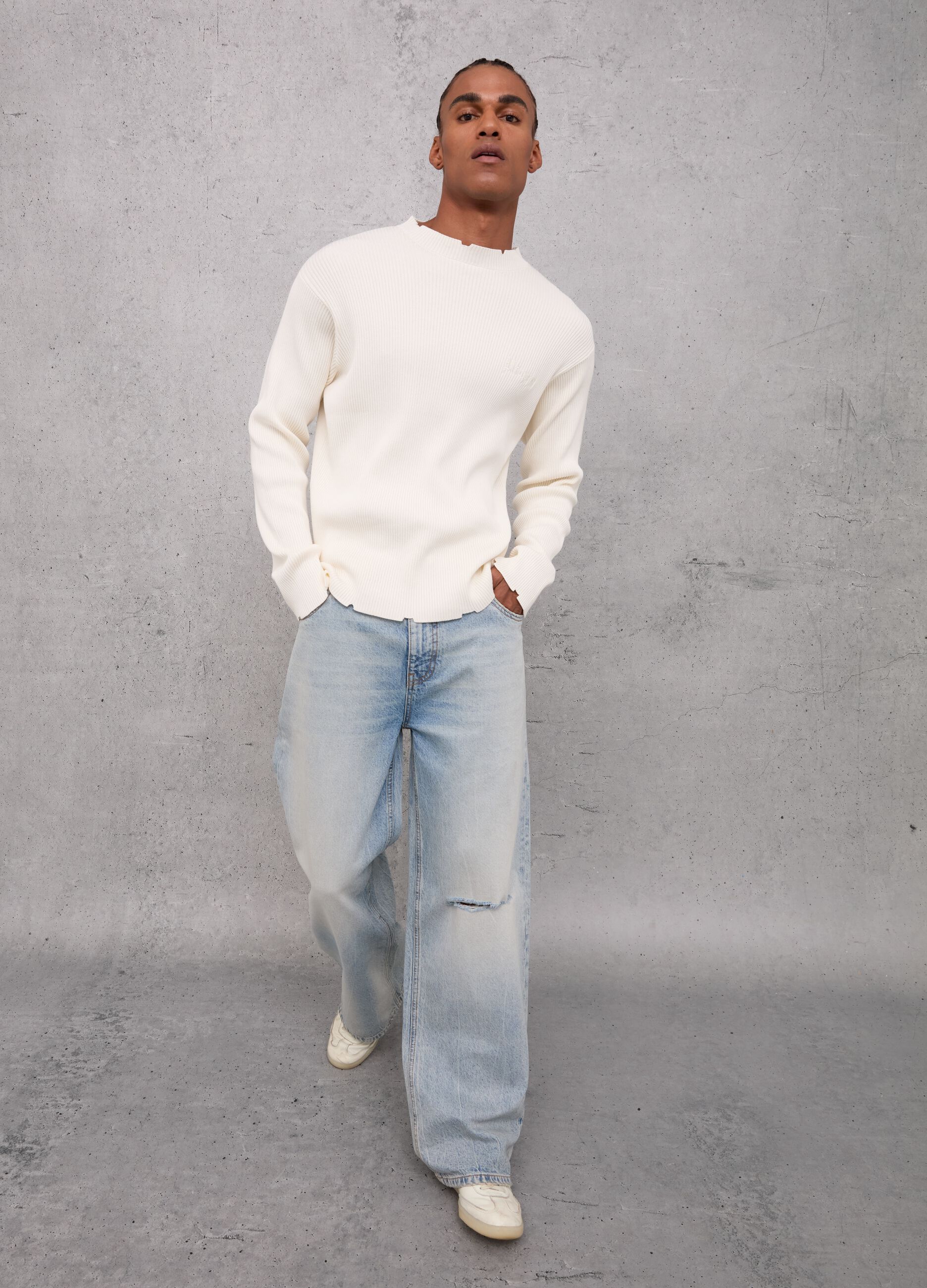 Baggy Denim Washed Light Blue