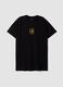 Black pure cotton T-shirt with Los Angeles FC print_4