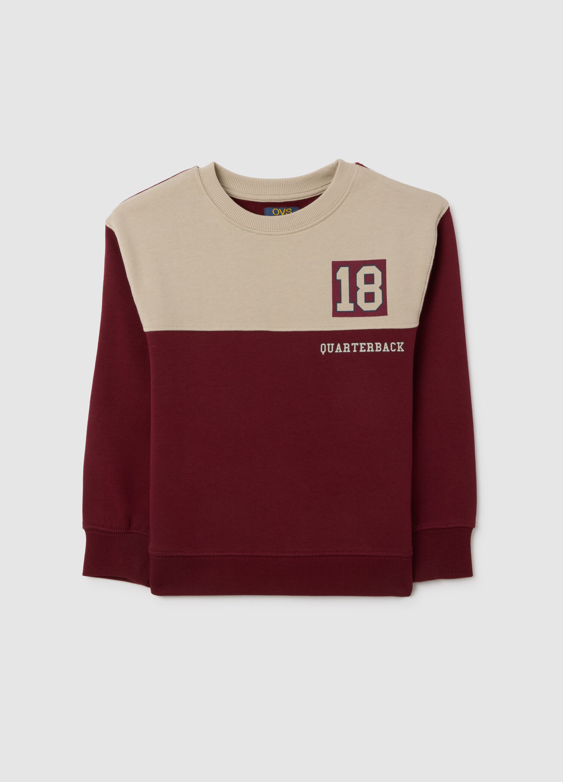 Children's multicolour pure cotton sweatshirt with oversized fit