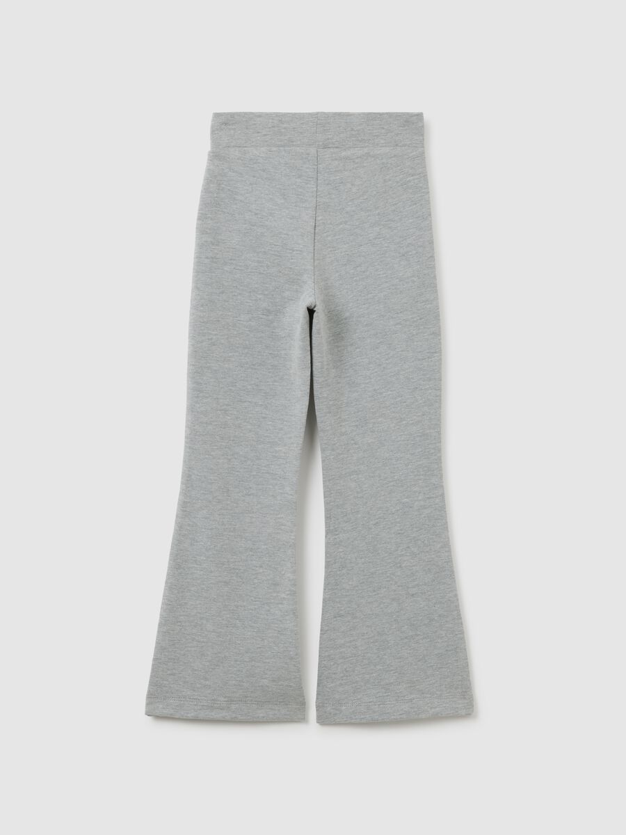 Leggings grigi da bambina in cotone con stampa Winx_1