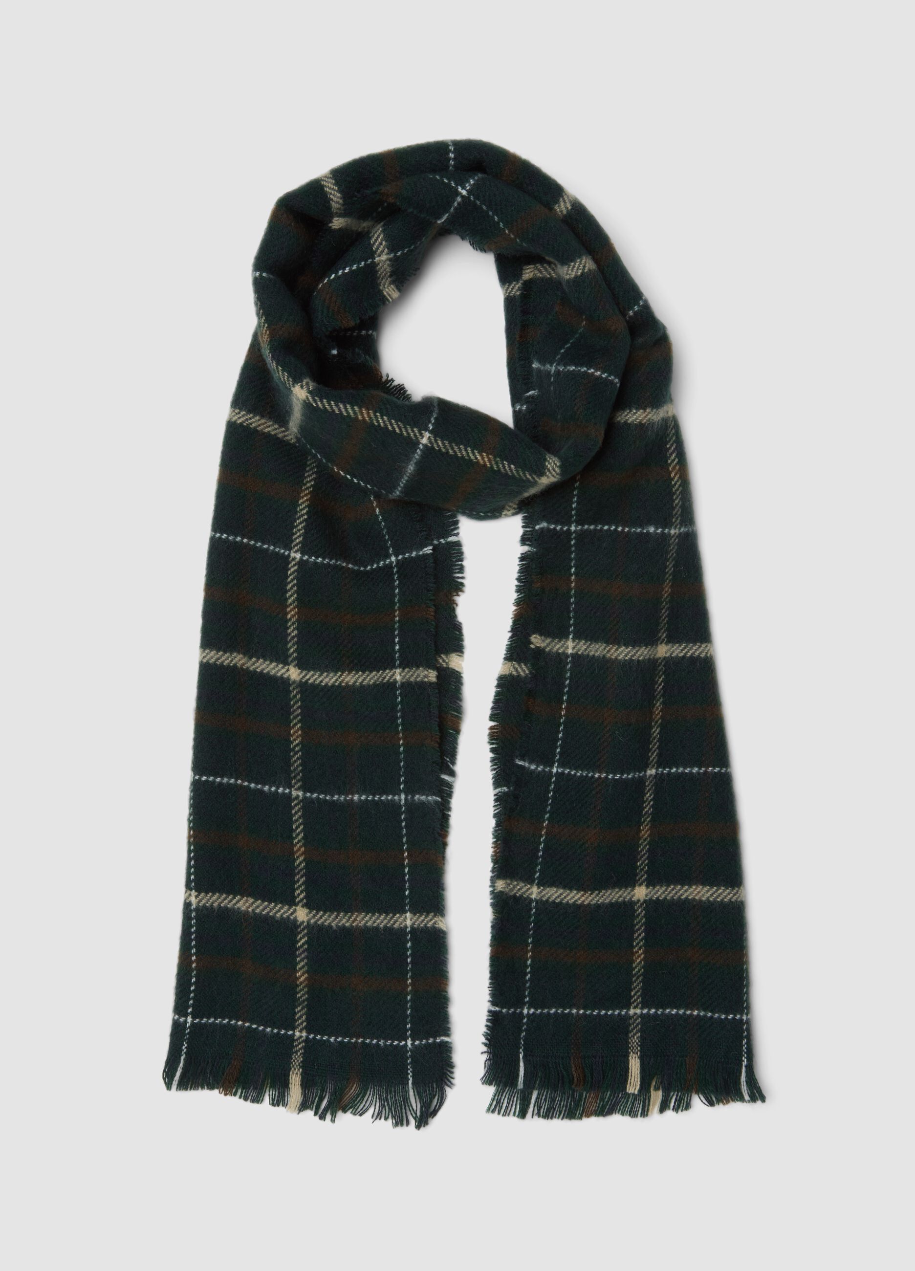 Multicolour checked scarf