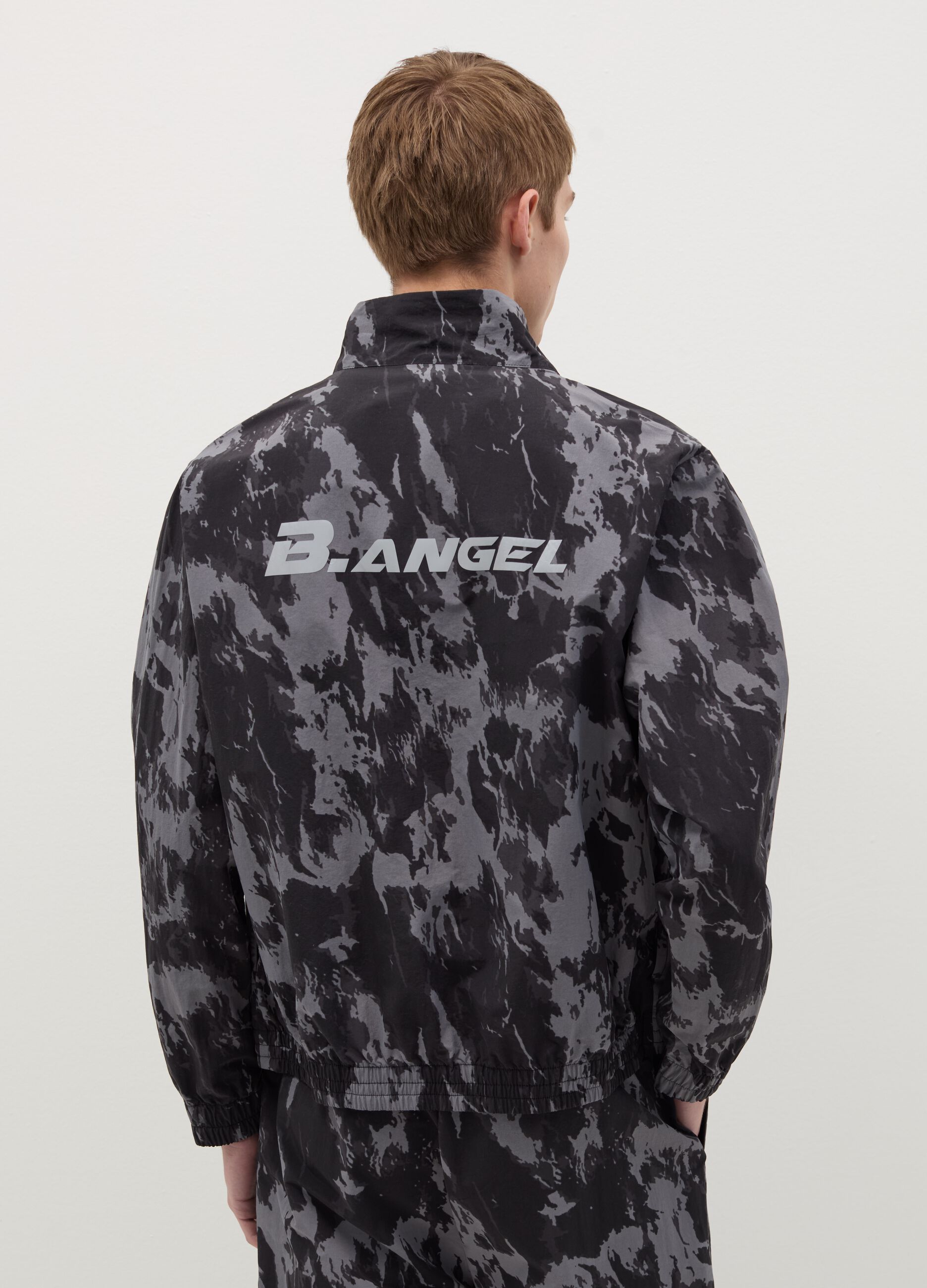 B.ANGEL X THE SEA BEYOND tie-dye full-zip sweatshirt with print