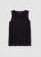 Black pure cotton vest top_4