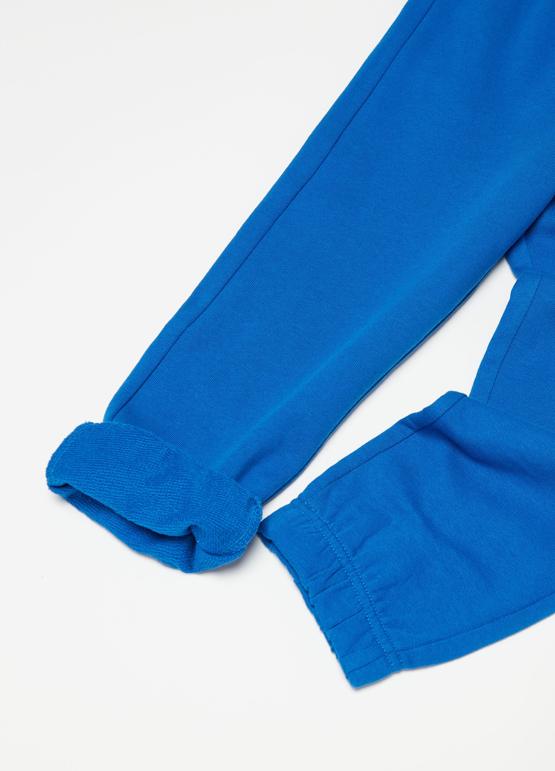 Fleece joggers with elasticated edging