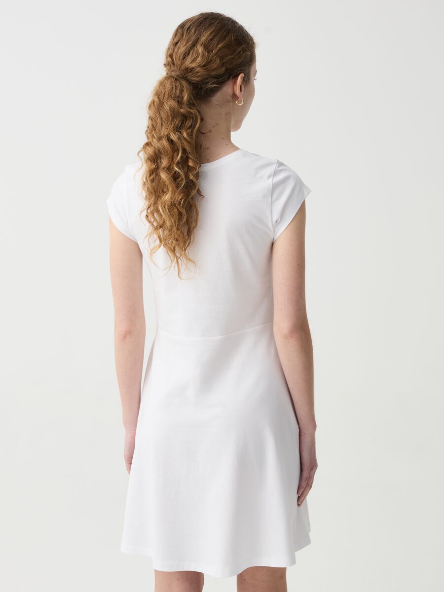 Essential short dress in cotton_1