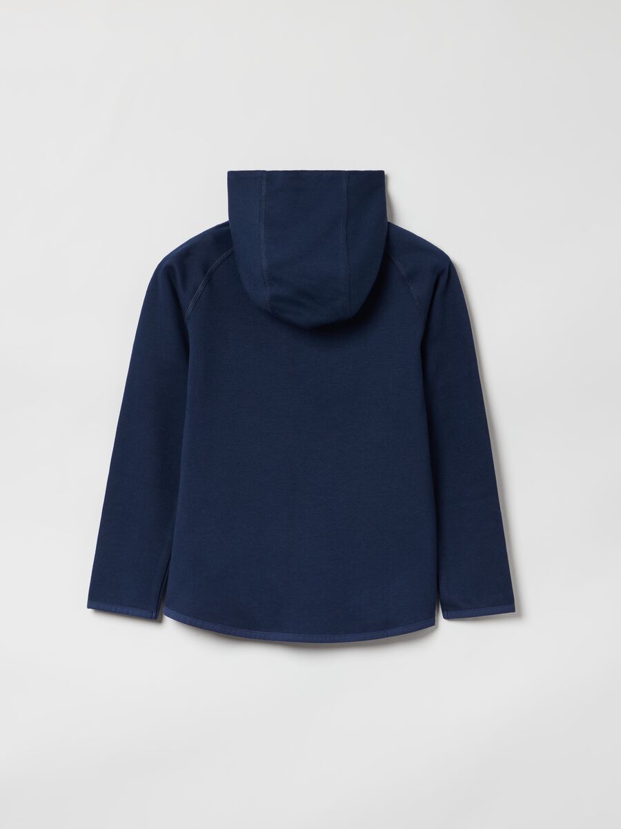 Full-zip hoodie in technical fabric_1