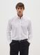 White Cotton Blend Slim Fit Shirt_0