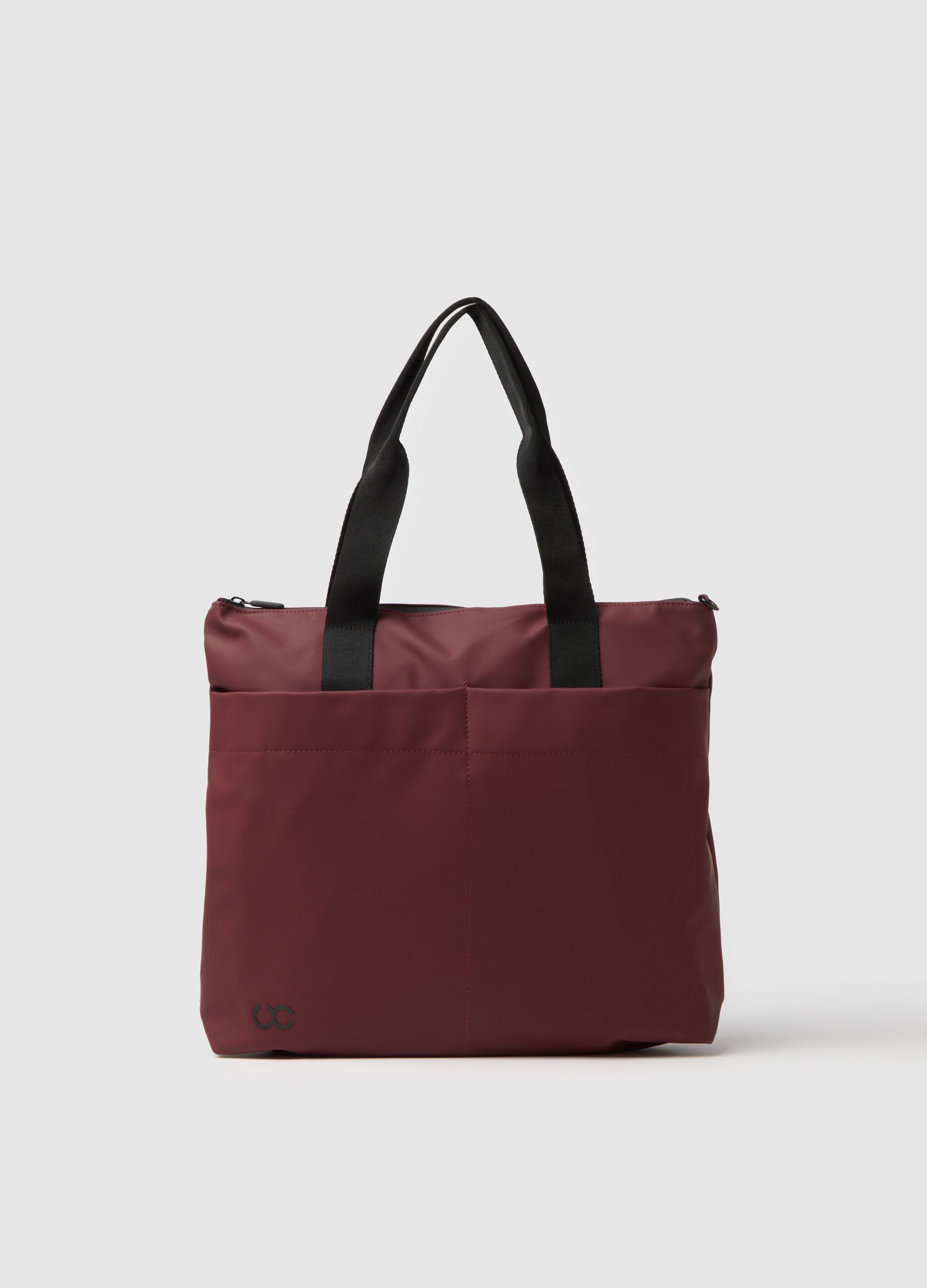 Shopper rossa con tasche