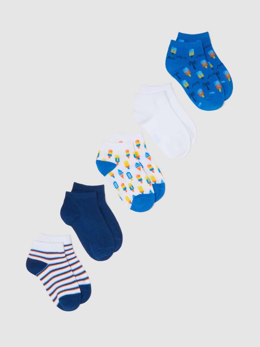 Multipack calze in misto cotone elasticizzato multicolor da bambino_0