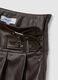 Minigonna marrone regular fit con fascia e fibbie_5