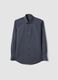 Camicia grigia slim fit con colletto classico easy iron_4