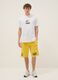 White pure cotton T-shirt with Los Angeles Lakers logo_1