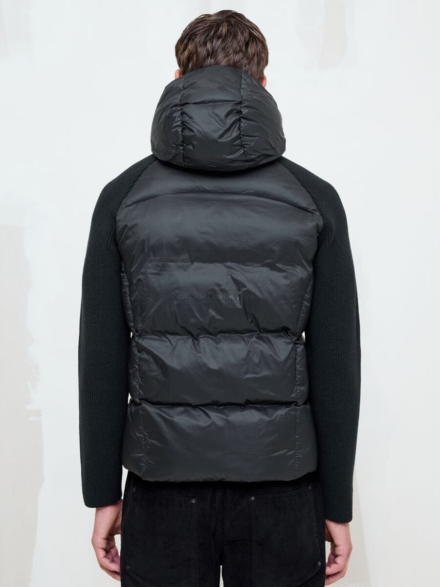 Padded Knit Jacket Black_4