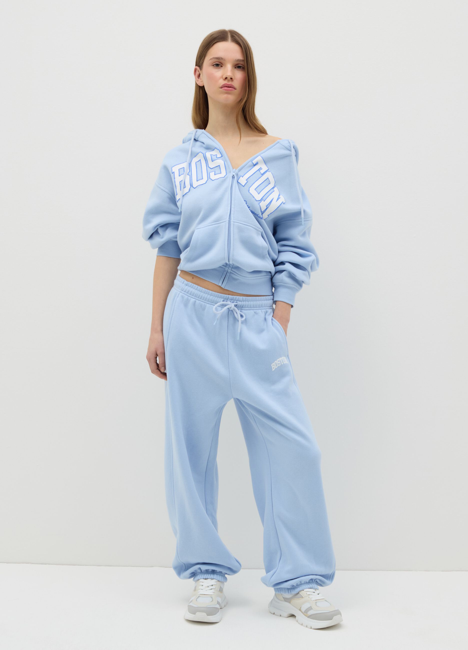 Baggy-fit joggers with drawstring