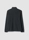 Felpa grigia con colletto e zip regular fit in pile_2