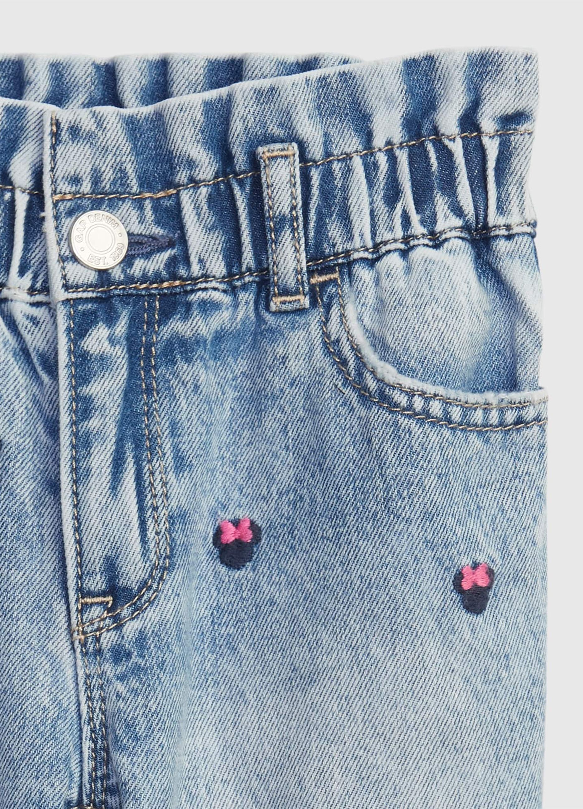 Jeans with Disney Minnie Mouse embroidery