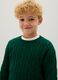 Children's green pure cotton sweater regular fit_2