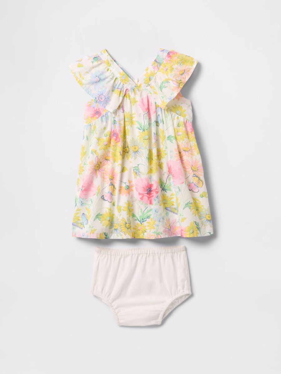Gap Kids Multicolour Floral Cotton Pinafore Dress_0