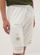 Boys' pure cotton white shorts, regular fit, with prints_2