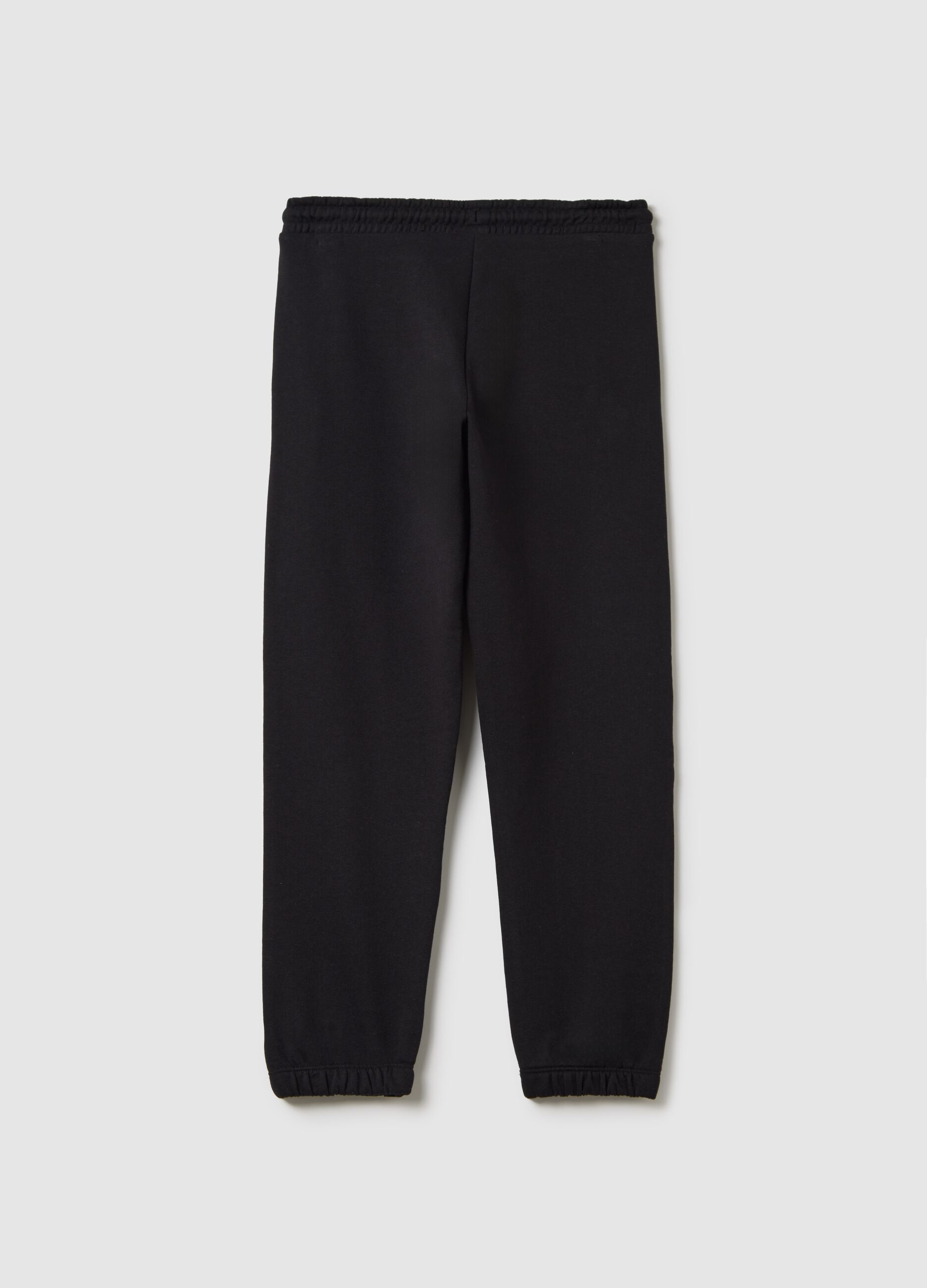 Black joggers in cotton with NBA Brooklyn NETS print