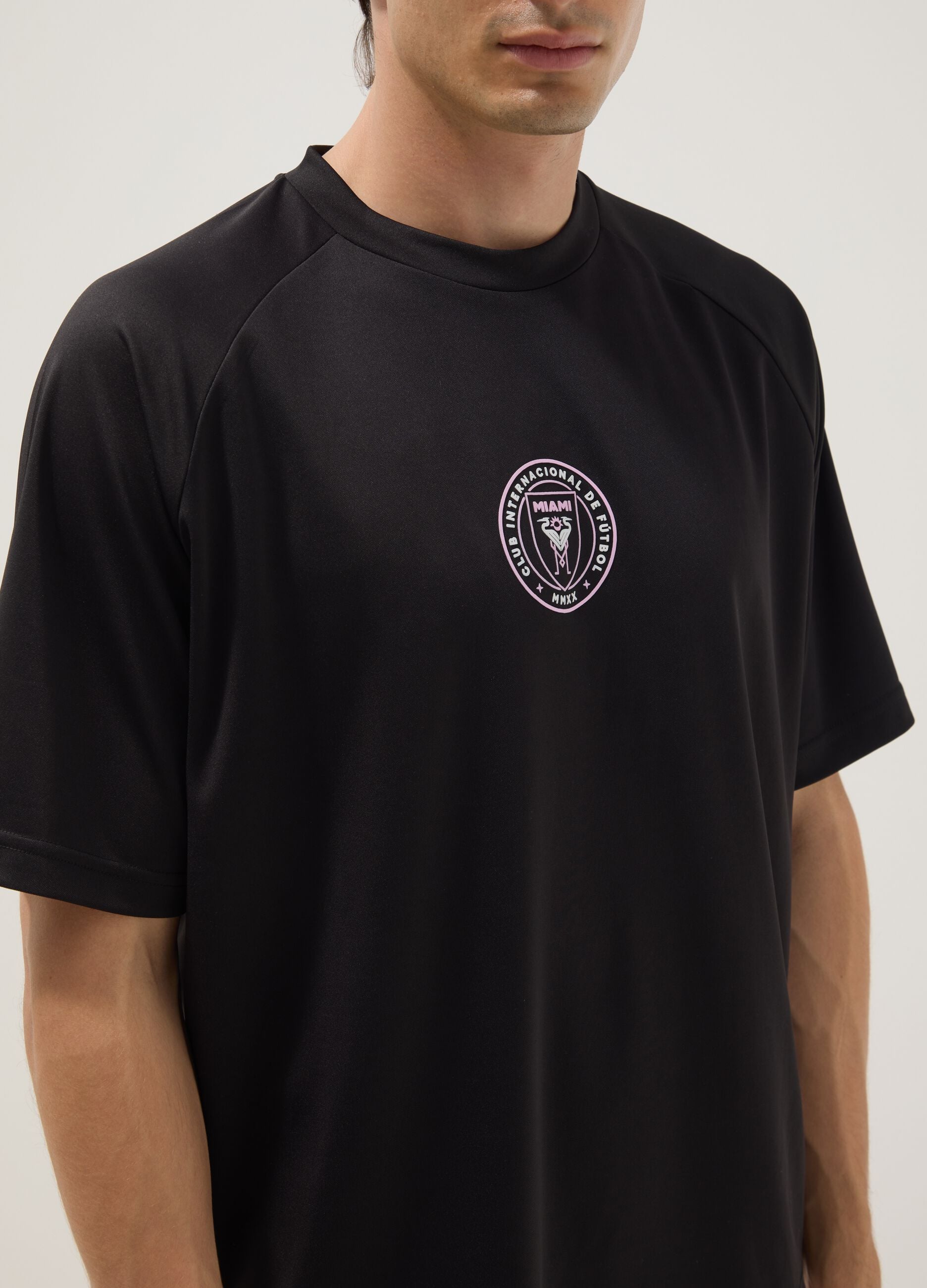 Black Inter Miami CF print T-shirt