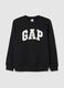 Round-neck sweatshirt with logo patch and embroidery_0