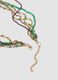 Multicolour multi-strand necklace with dangling pearls_1