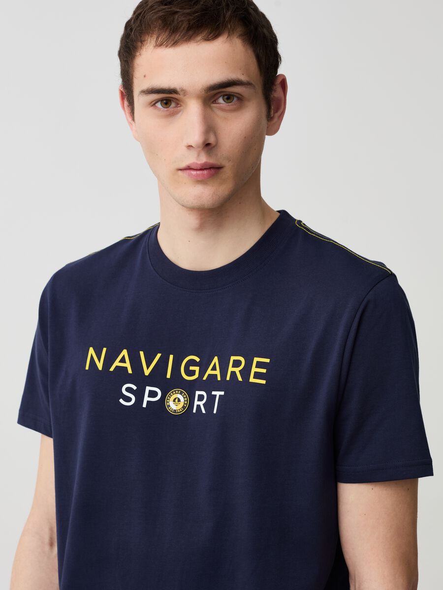 Navigare Sport T-shirt with lettering print_0