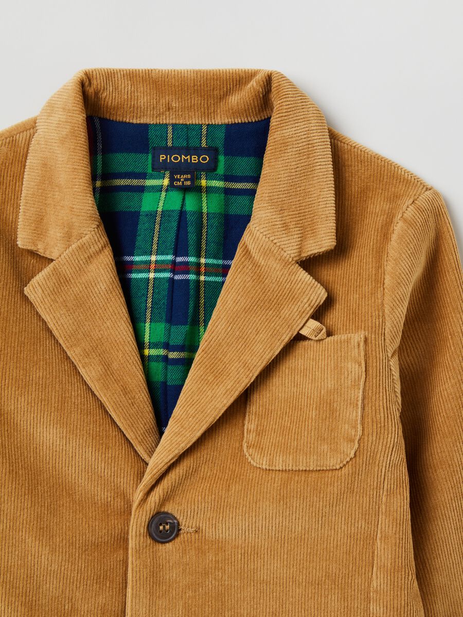 Giacca monopetto in corduroy_5