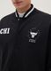 Black cotton-blend jacket regular fit with Chicago Bulls logo_3