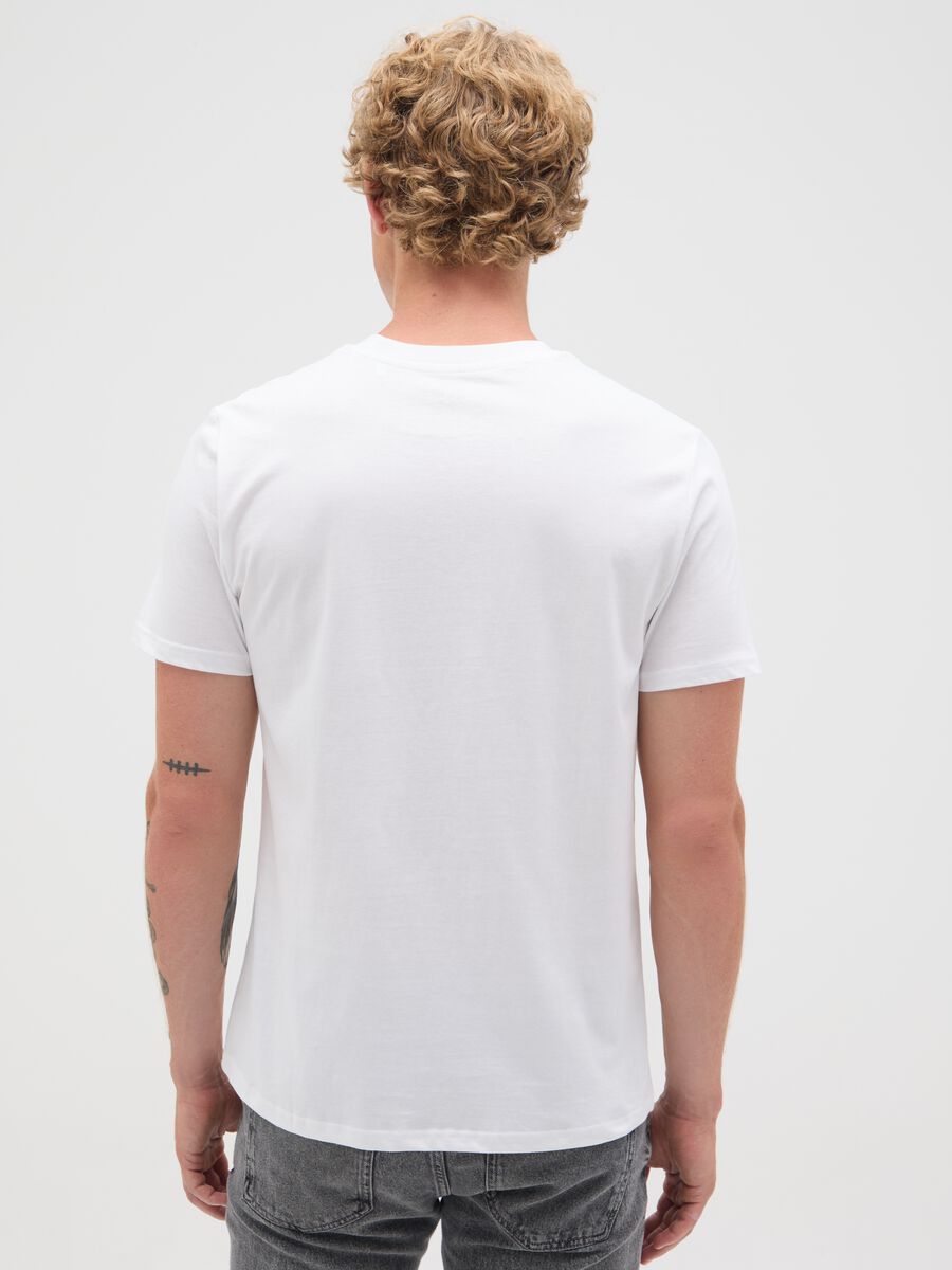 Men's pure cotton white t-shirt regular fit_3