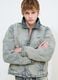Vintage Light Blue Padded Denim Jacket_1
