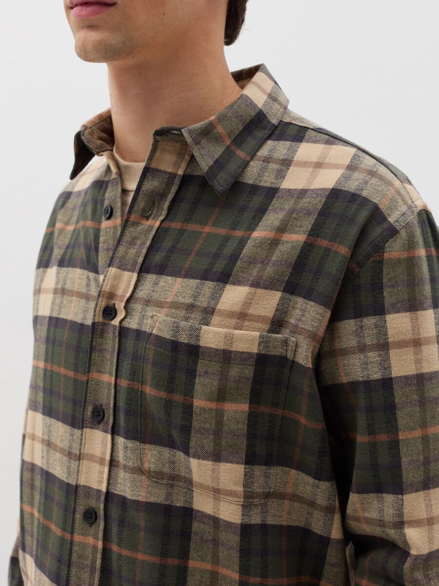 Flannel shirt with check pattern_3