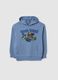 Regular fit light blue children's sweatshirt in pure cotton_0