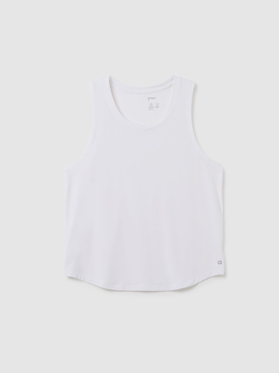 Stretch tank top with round neck_2