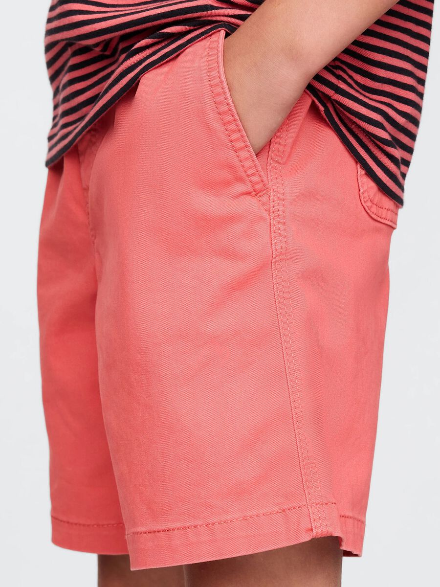 Orange shorts in stretch cotton_3