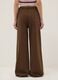 Brown Pure Cotton Wide Leg Trousers_2