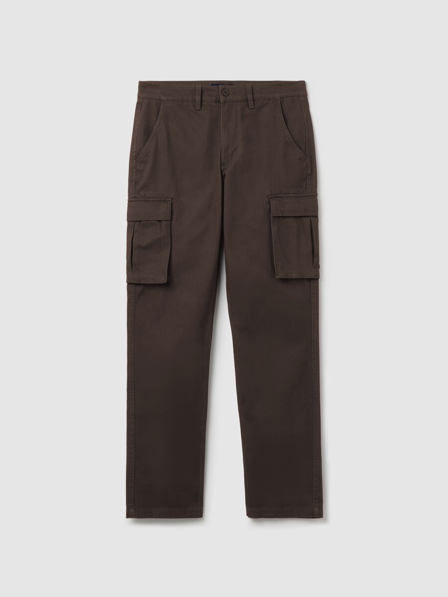 Cargo trousers in piquet_4