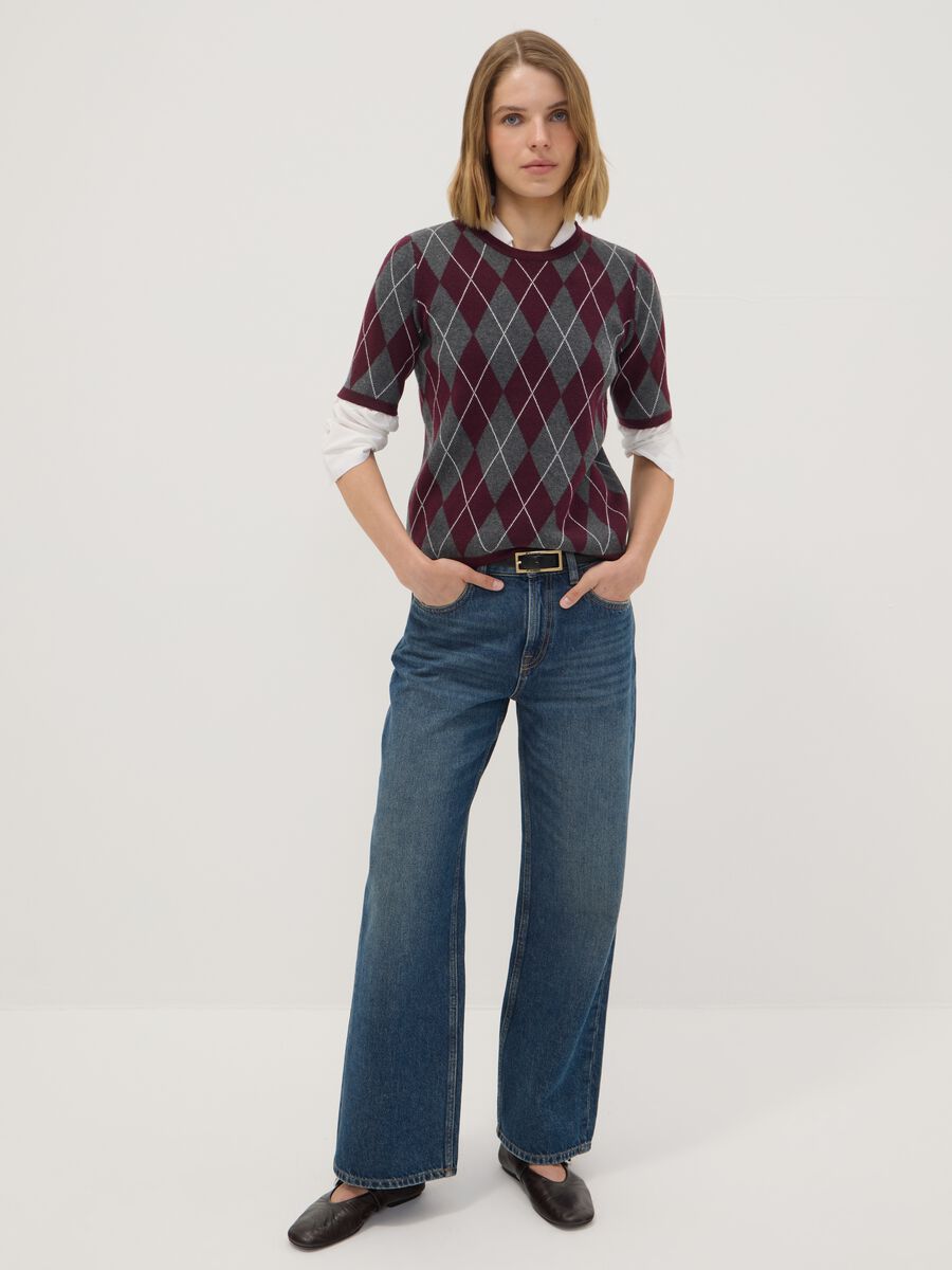 Multicolour argyle crew-neck jumper, regular fit_2