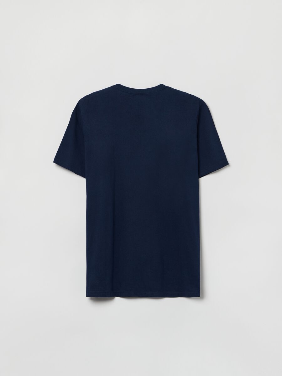 Cotton T-shirt with V neck_2