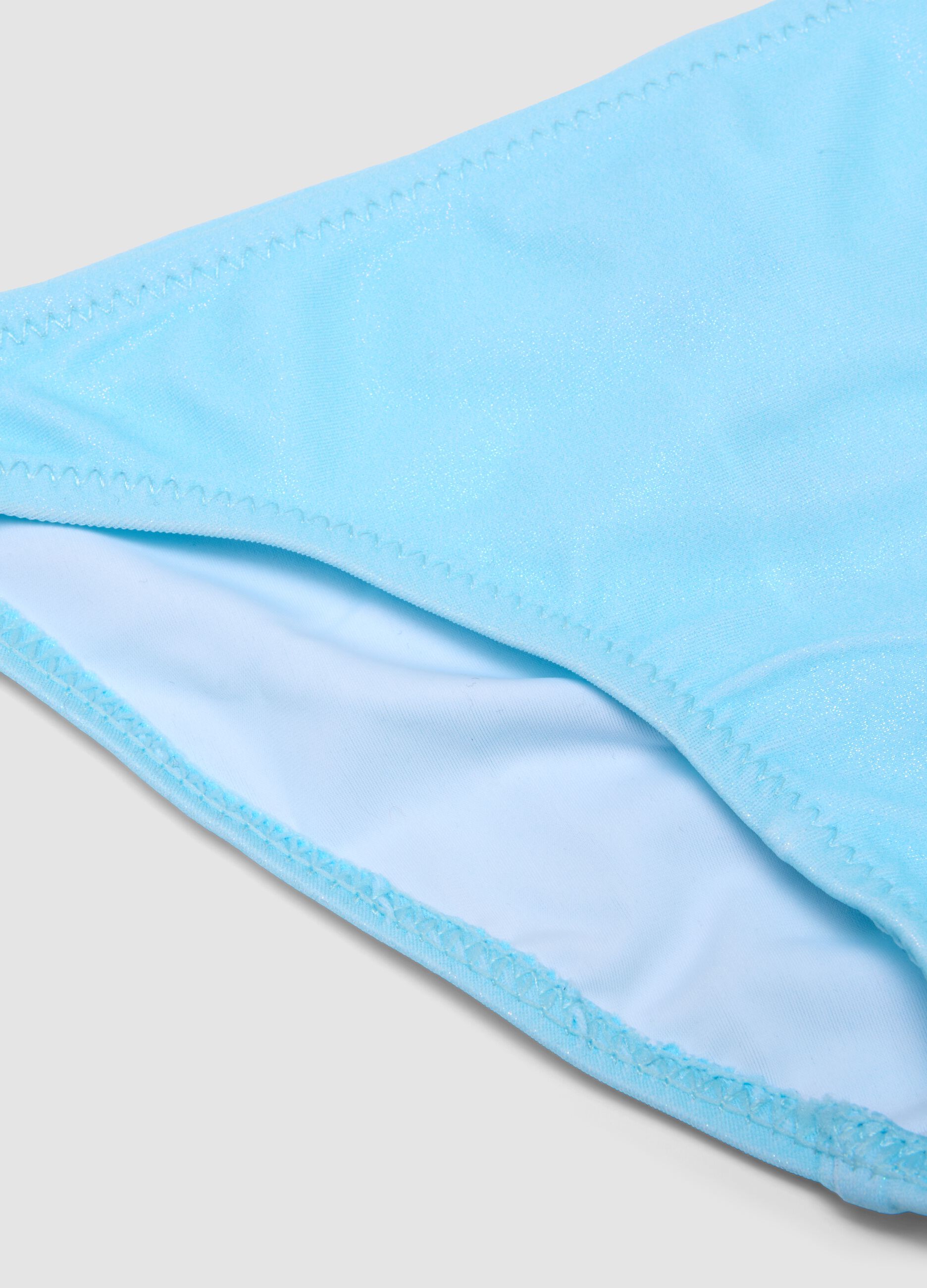 Blue stretch-fabric bikini