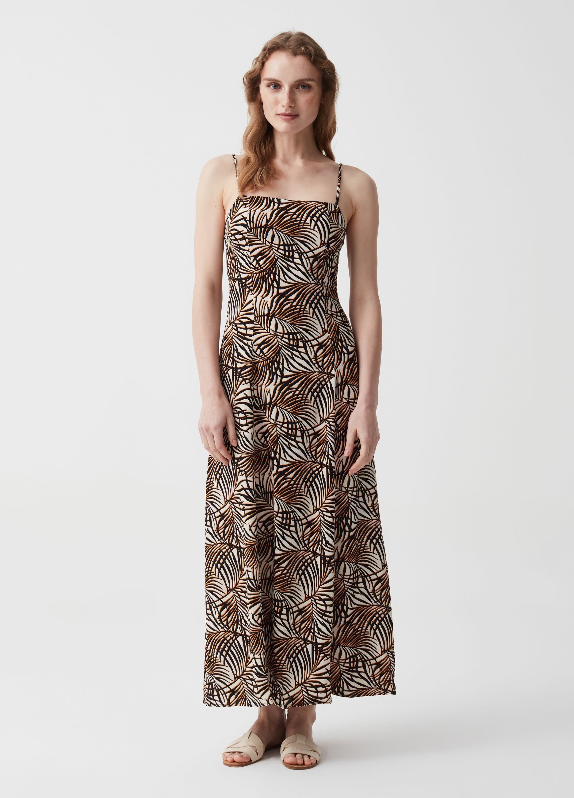 Vestito lungo con dettaglio cut out