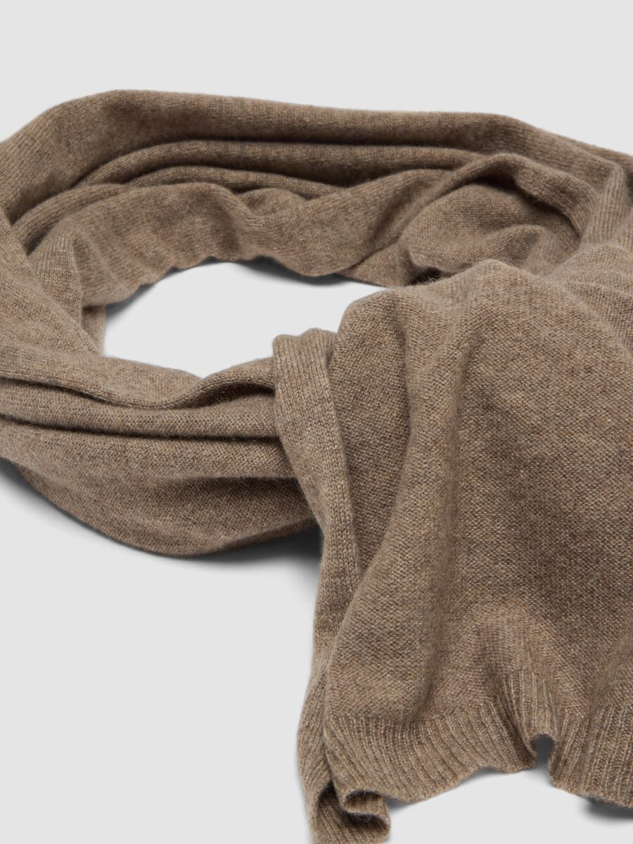 Sciarpa beige in puro cashmere_2