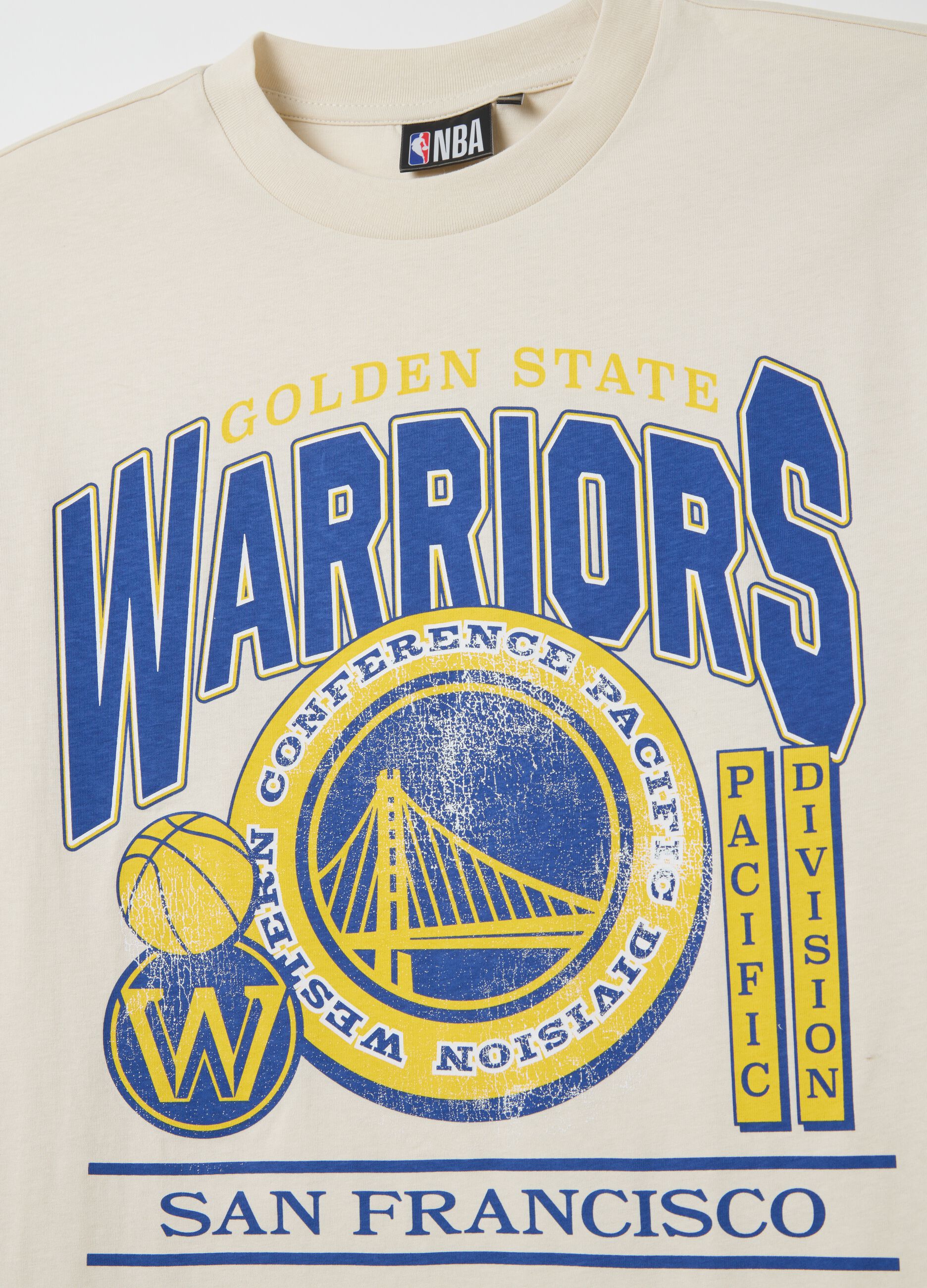 Beige NBA Golden State Warriors T-shirt