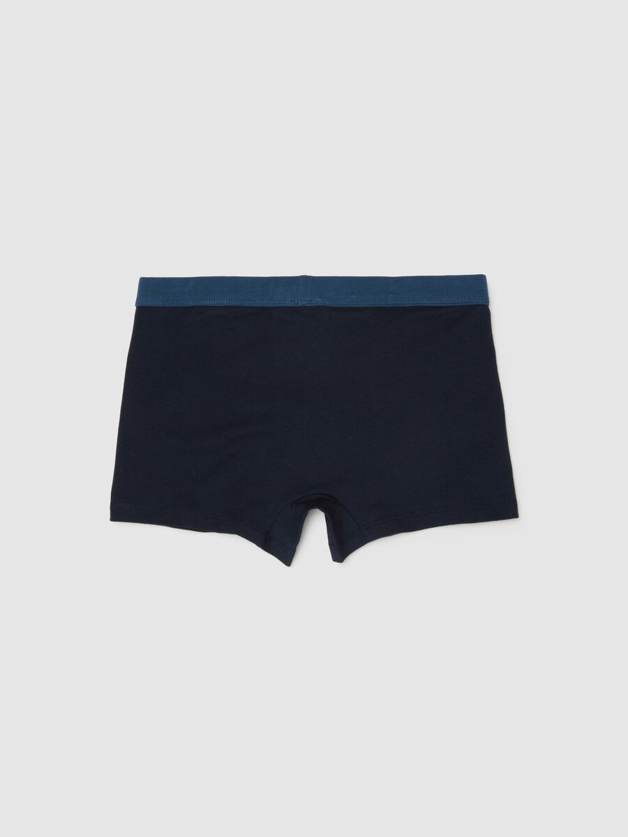 Boys' blue cotton blend regular fit boxers_1