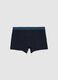 Boys' blue cotton blend regular fit boxers_1