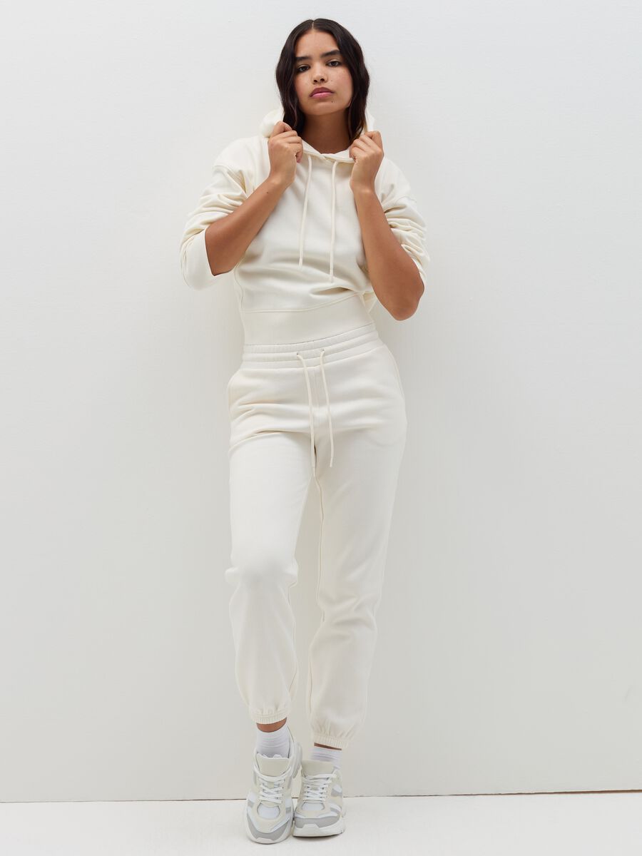 Fleece joggers with drawstring_0