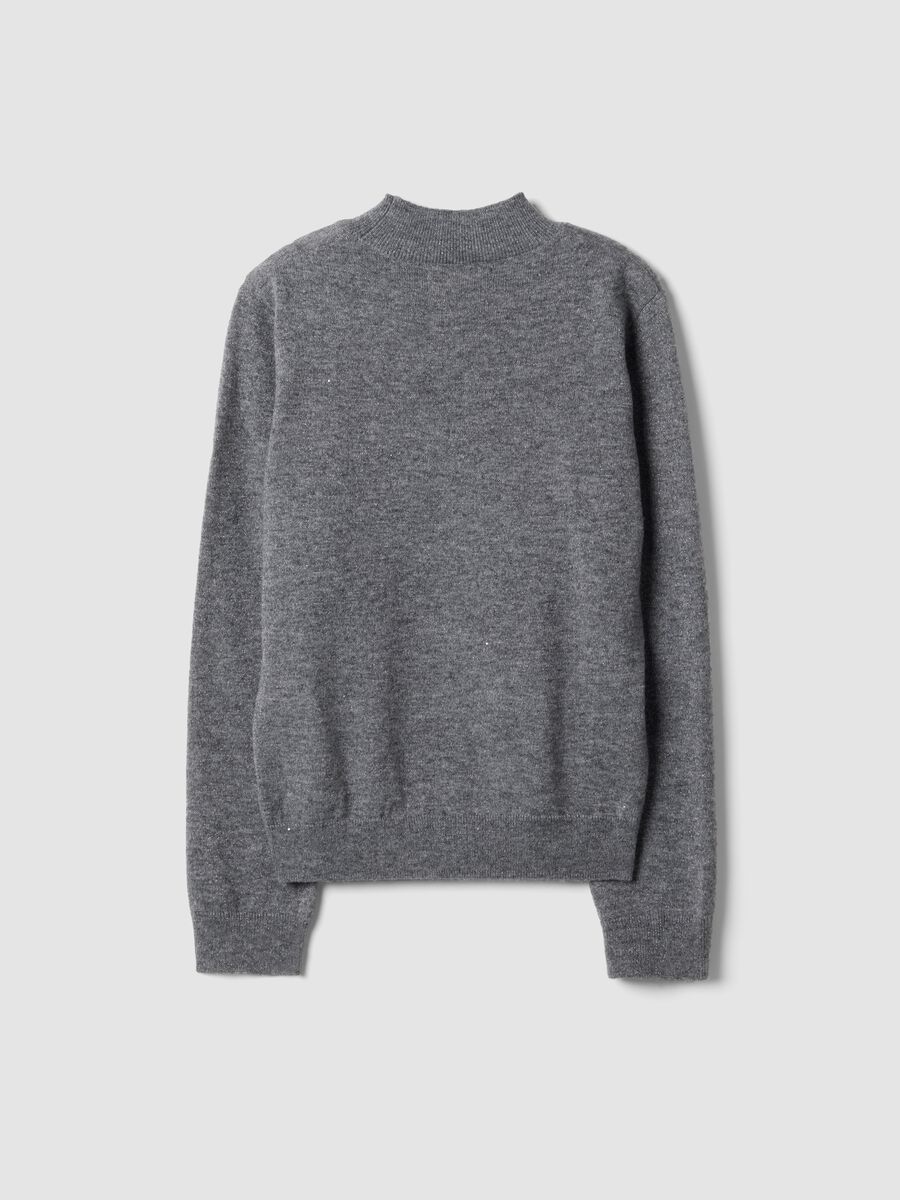 Grey wool-blend jumper with mock neck_6